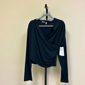 Plus size Zella workout top. Thick and stretchy. Faux wrap
